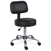 Officesource Medical Stools Medical Stool with Backrest and Polished Chrome Base 345FPABK